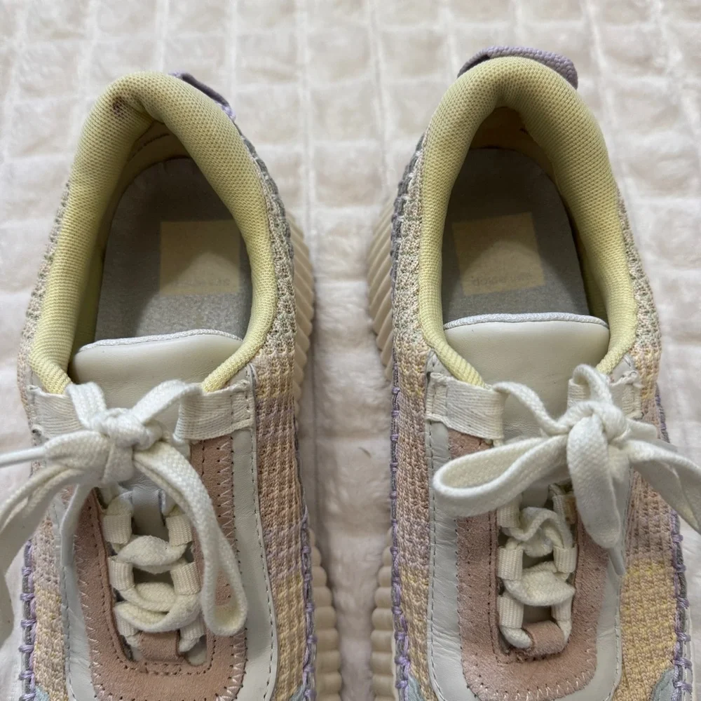 Dolce Vita‎ 7.5 Dolen Lace Up Sneakers Shoes ~ Pastel Rainbow Platform